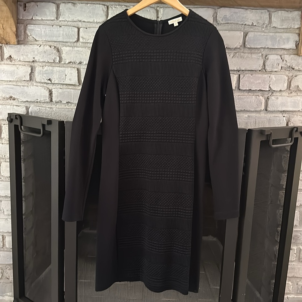 Shoshanna Black Knit Textured All Black Dress Size 6